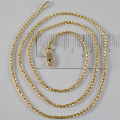 SOLID 18K YELLOW GOLD SPIGA WHEAT EAR 