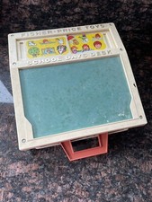 FISHER PRICE SCHOOL DAYS DESK Chalk Board Learning Cards Vintage 1972