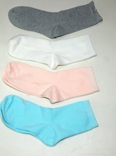 NEW 4 Pairs Girls/Women 92 Cotton Socks One Size