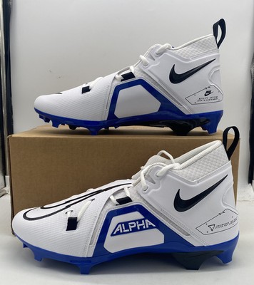 Nike Alpha Menace Pro 3 Mid Men Football Shoe White Blue CT6649-101 NEW Sz 10.5 Nike Alpha Menace Pro 3 (Size 11.5) CT6649-101  main image 4