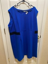 New Women  s Signature Collection Blue  Black Tank Dress Wide Strap Plus Size 3X