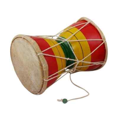 Handmade Wood Damroo Lord Shiva Indian Rudra Damru Musical Instrument Religious