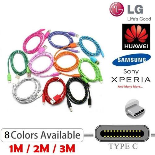 Braided TYPE C USB CHARGER DATA CABLE FOR SONY XPERIA X Compact/ XA1/ XA2/XZ2/L1 - 第 1/9 張圖片