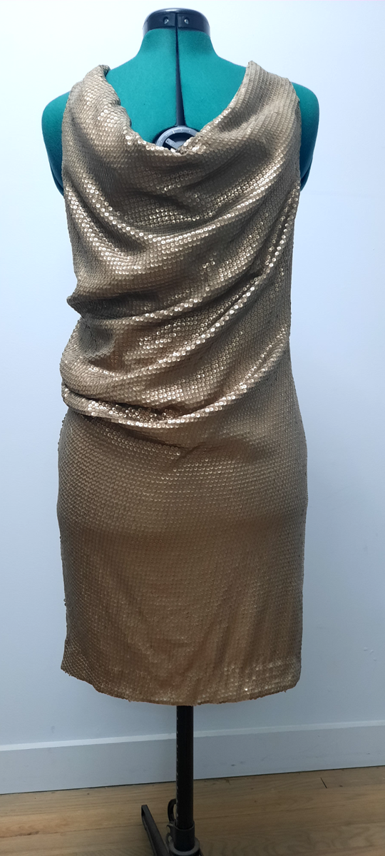 Jessica Simpson Gold Sequence Sleeveless Dress Size 6 | eBay