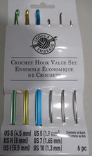 CROCHET HOOKS..SET OF 6 SIZES
