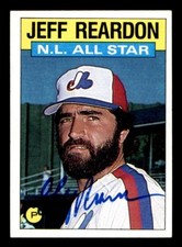 1986 Topps Baseball #711 Jeff Reardon (All-Star) Signed Autograph (No COA) *d2