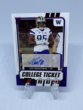 2021 Panini Contenders Draft Picks Red College Ticket Levi Onwuzurike Autograph