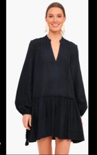 Pomander Place Tuckernuck Black Ophelia Dress Tassel Swim Cover-up Large EUC