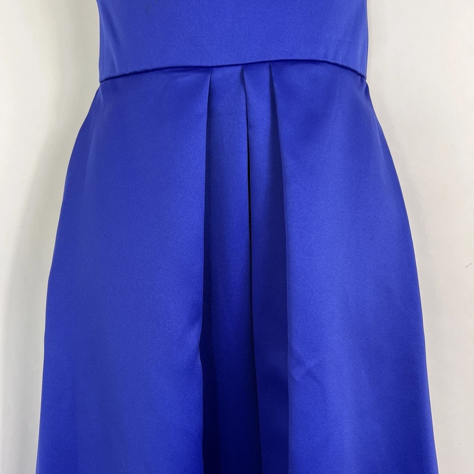 Vestido para mujer B2 talla 10 sin tirantes calce y acampanado hasta la rodilla formal fiesta azul Foto 3 de 4