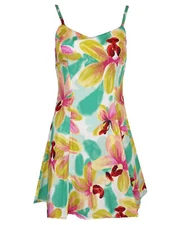 Neon Orchid Women's Princess Seam Flared Hawaiian Dress (Petite Size)
