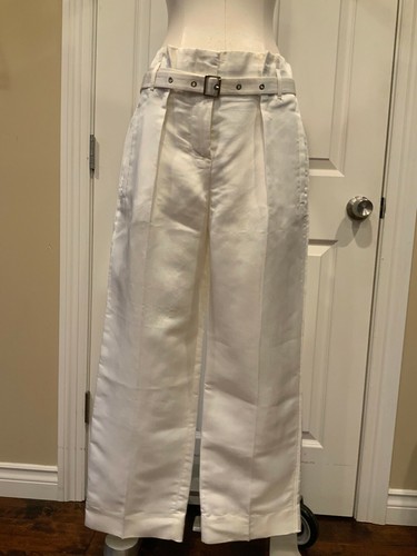 Giorgio Armani Cream Silk Belted Dress 