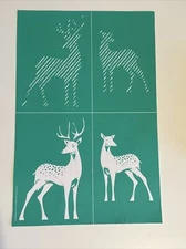 Chalk Couture New Retired Size C Winter Deer Patterns