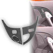 2 Pcs Gloss Black Real Carbon Fiber Door Panel Trim Cover Fits 05-13 Corvette