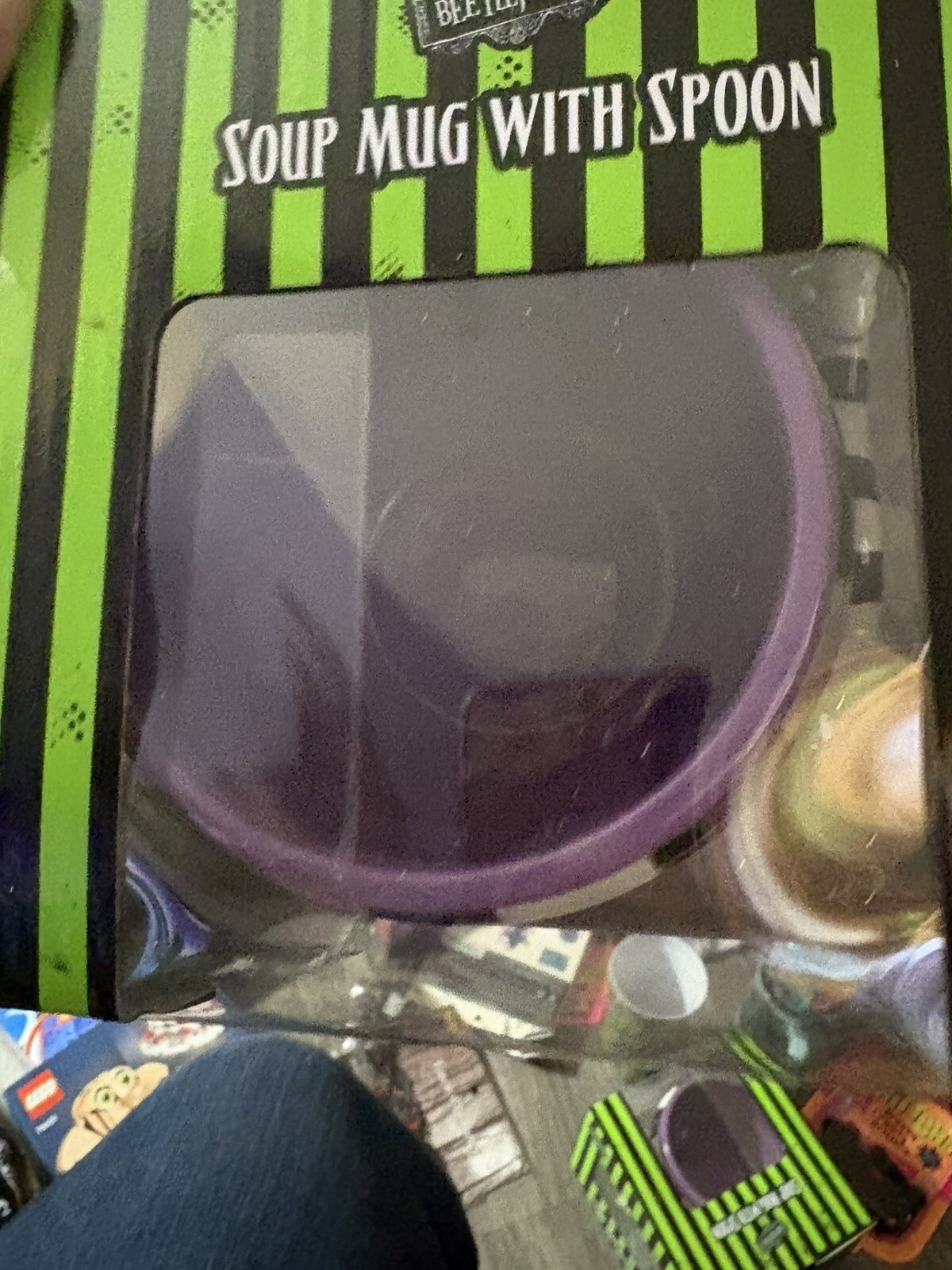 Beetlejuice Soup Mug with Spoon Ceramic Halloween Spirit Store NEW SEALED