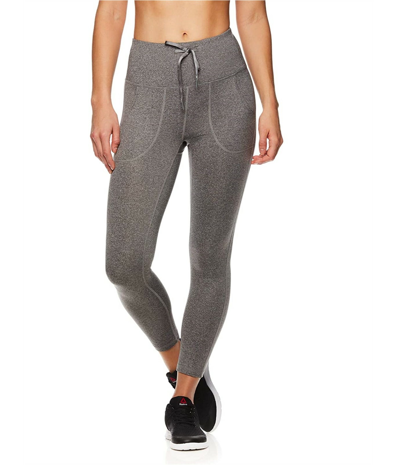 Reebok Women's Momentum Capri Size M Medium Tights Grey Yoga Pants