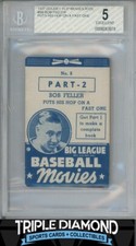 1937 Goudey Flip Movies R326 #8B Bob Feller Puts His Hop/Fast One BGS 5 D100