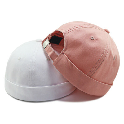 Casquette Docker Réglable Unisexe - Bords Roulés - Profondeur 10 Cm - Couleur Beige - Pour Homme Et Femme