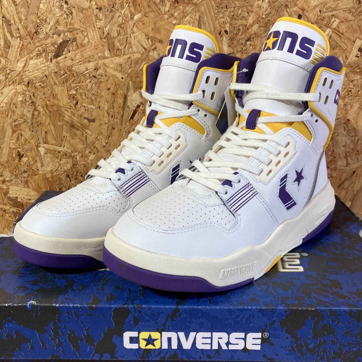 CONVERSE CHEVRON STAR ERX-400 US9.5 EUR45 27.5cm White Yellow Purple | eBay
