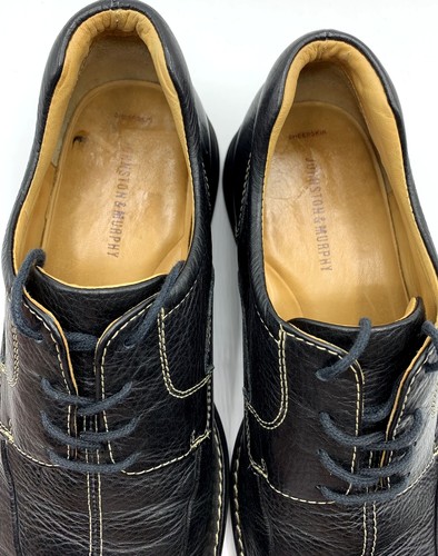 Johnson & Murphy Black Shuler Bicycle Pebbled Leather Shoe sz 11 1/2M (S1061) - Bild 10 von 10