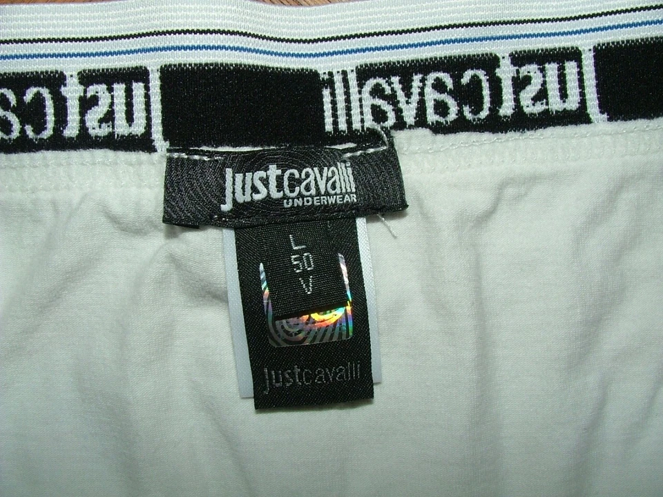 NUEVA ROPA INTERIOR WT JUST CAVALLI TALLA L ALGODÓN ELASTANO BLANCO SÓLIDO #460 Foto 4 de 4