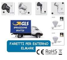 FARETTO GIARDINO GU10 PICCHETTO LED LAMPADA K ESTERNO NERO BIANCO GRATIS