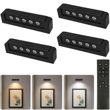 2/4PCS Wireless LED Spotlight: Battery-Powered W/Dimming, Timer  Remote Control