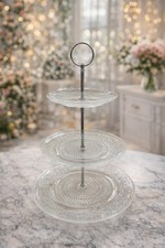NEW 3 Tier Round Glass Cake Stand Dessert Cupcake Display Tray