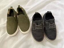 Lot Of 2 Pairs Toddler Size 7 And 8 Boy Shoes Sneakers Old Navy Cat Jack Sherpa