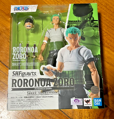 #ad SH Figuarts Roronoa Zoro Figure Romance Dawn One Piece Best Selection S.H. SHF $49.95