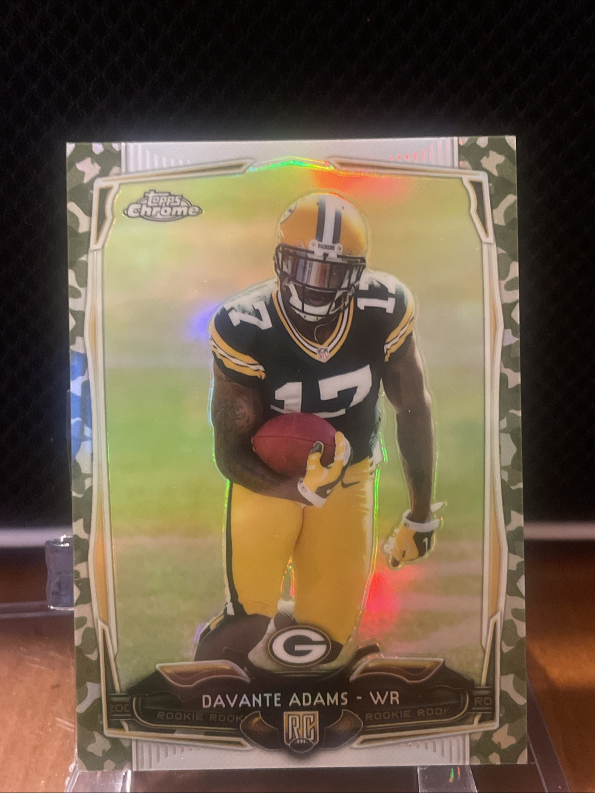 2014 Topps Chrome Camo Refractor Davante Adams Rookie #114/499 Packers