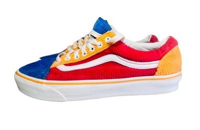 VANS Old Skool Skate Shoes Multi Color Block Corduroy Men Sz 10 508182