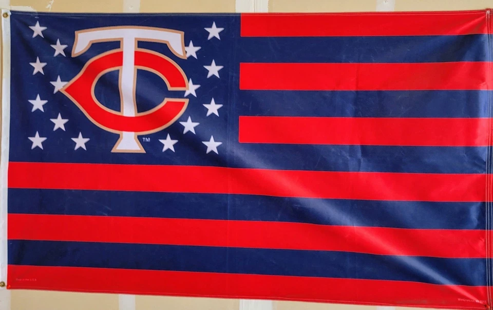 Minnesota Twins Stars and Stripes American Nation Flag 3' X 5' Made In USA - Image 2 of 3