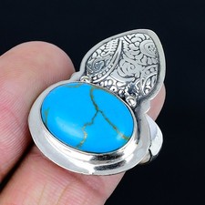 Gorgeous Arizona Turquoise Gemstone 925 Sterling Silver Ring Size Adj
