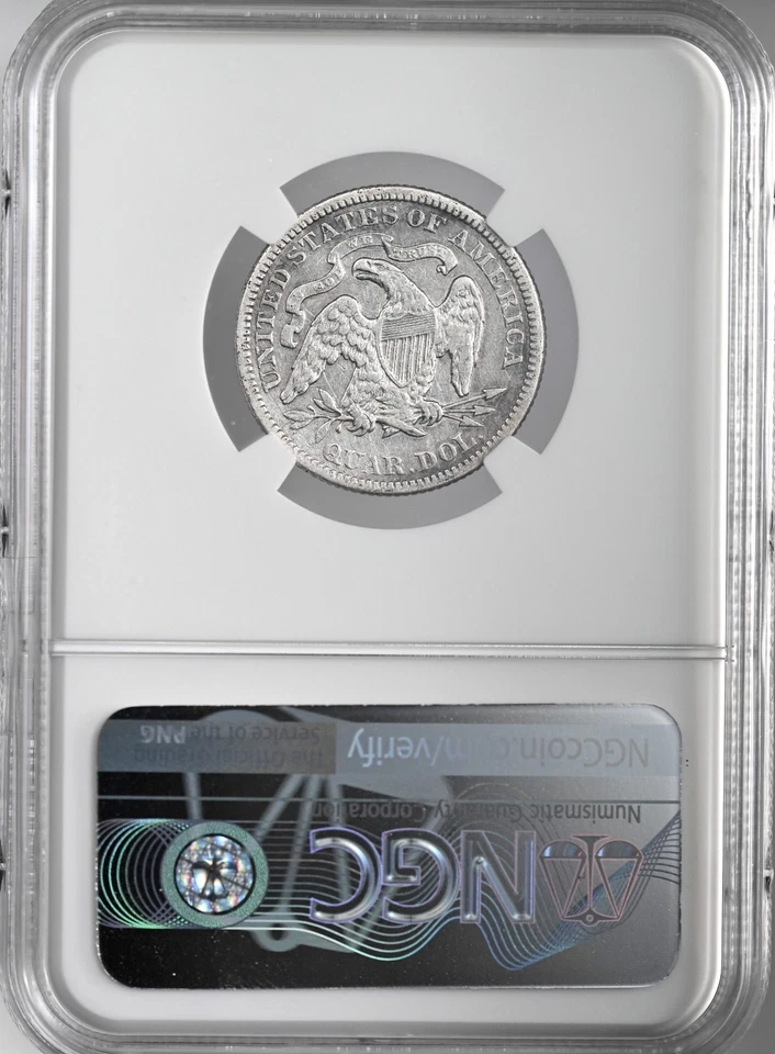 1877-P 25C SEATED LIBERTY QUARTER NGC XF DETAILS "CLEANED" #8405236-018 - Image 4 of 4