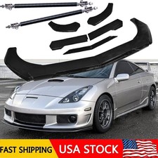 Front Bumper Lip Splitter Spoiler Glossy Black Body Kit For Toyota Celica 00-05 Front Bumper Lip Splitter Spoiler Glossy Black Body Kit For Toyota Celica 00-05