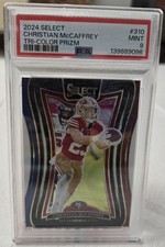 Panini Select Suite Level Christian McCaffrey #310 Tri-Color Prizm /149 PSA 9 4…