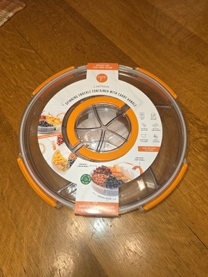 BRAND NEW 5 Section Spinning Snackle Container with Handle by Core Kitchen