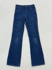Vintage 70s Wrangler 400SNVR Cowboy Cut Jeans 25x31 USA Made Fade Scovill Zipper