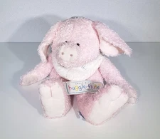 Vintage Boyds Pink Pig Huggle Fluffs Baby Rattle Plush Stuffed Animal Toy 12"NWT