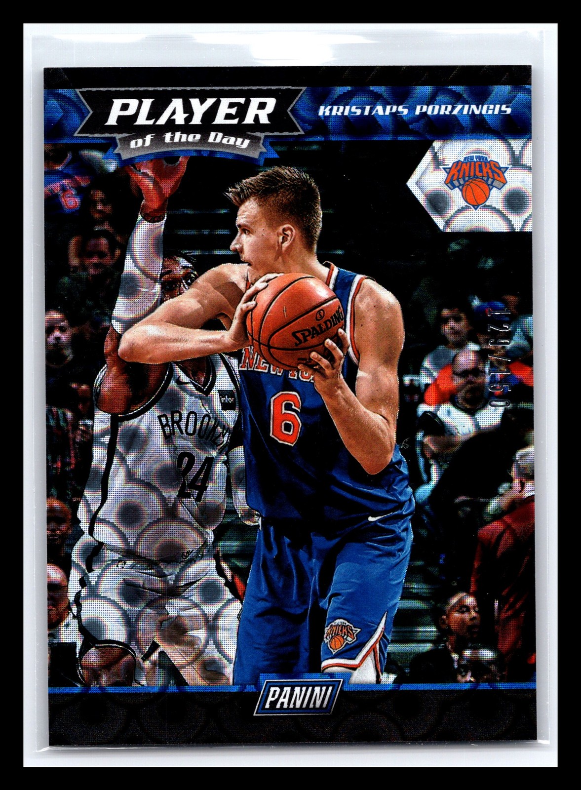 2017-18 Panini Player of the Day #21 Kristaps Porzingis Pyramids /150 Knicks