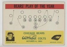 1964 Philadelphia Chicago Bears George Halas Bears' Play of the Year #28 HOF z6d
