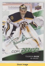 2017-18 Upper Deck MVP Green Script Tuukka Rask #75 READ o1h