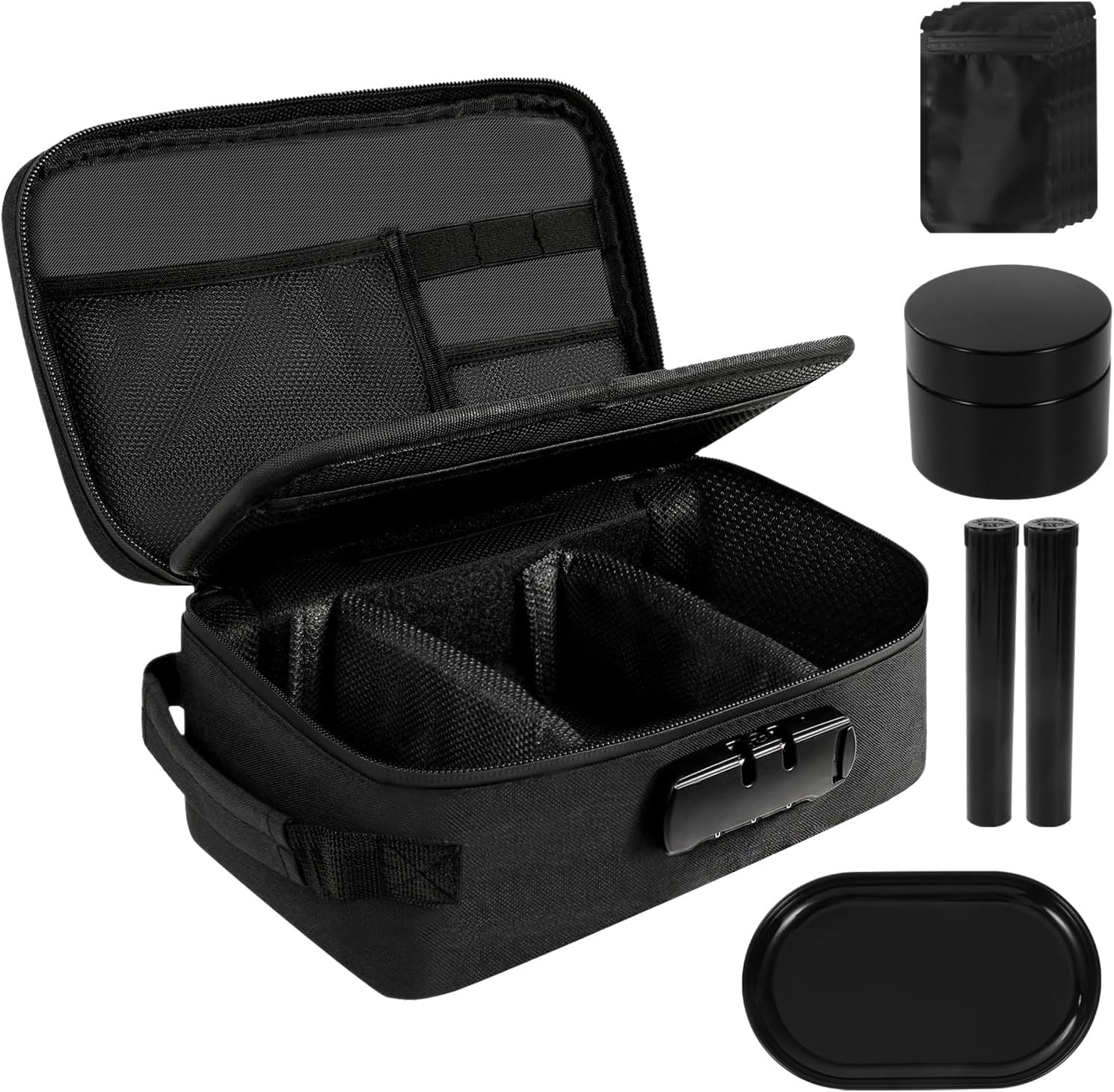 Smell Proof Bag with Combination Lock, Lewooilt Smell Proof Container Stash Box