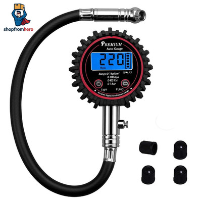 Reifendruckmesser digital LCD Display 360 Grad drehbar Auto Motorrad KFZ Pruefer