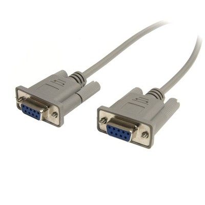 StarTech.com 25 ft Cross Wired DB9 Serial Null Modem Cable - F/F 25 ft, Gray