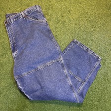 Dickies Double Knee Carpenter Jeans Men Blue Baggy Skater 42x30