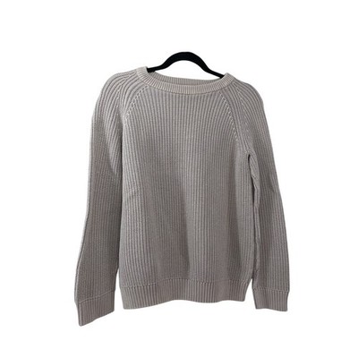 Ply The Waters Guideboat Co Gray Fisherman s Sweater Cotton Pullover Small