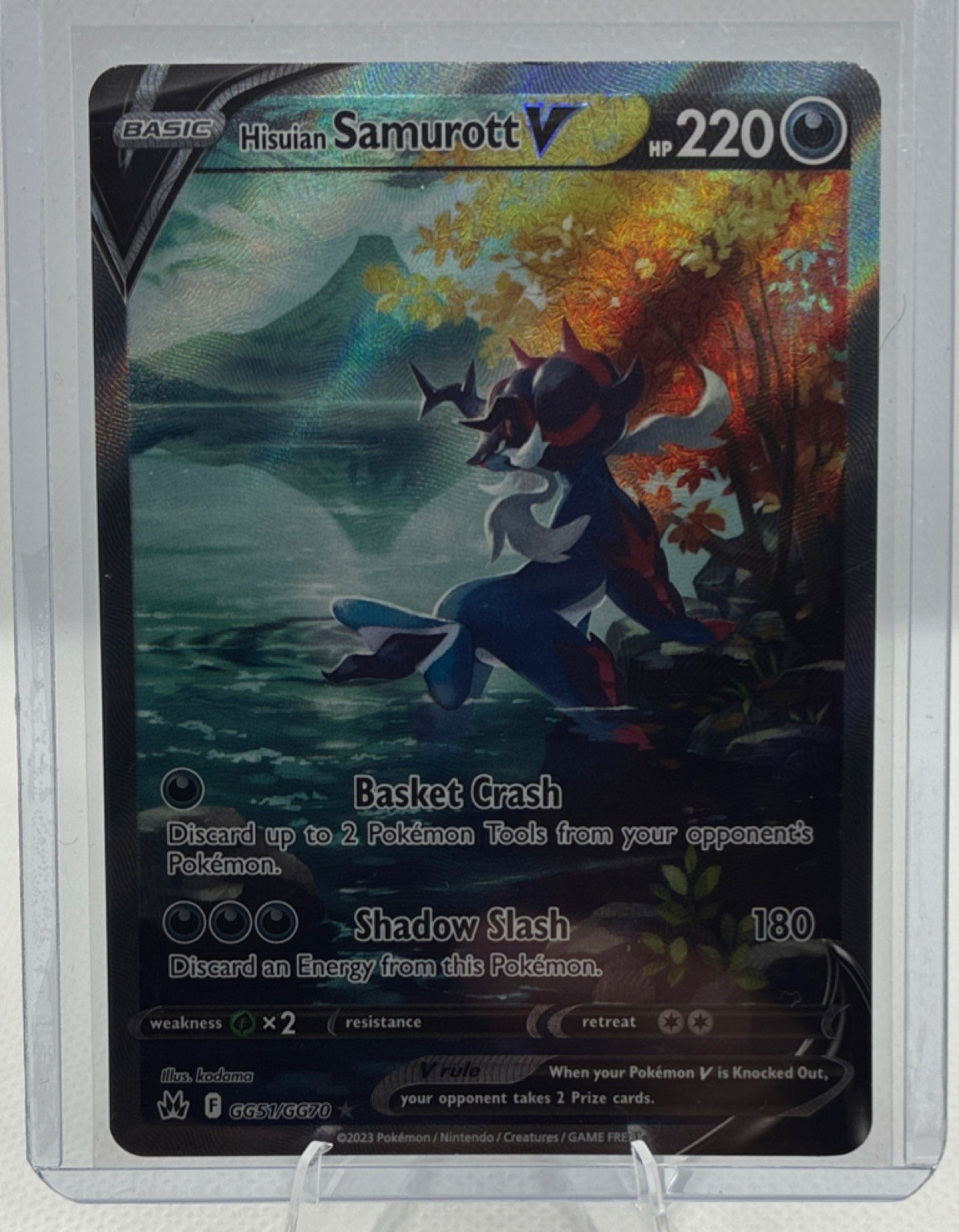 Pokemon TCG Hisuian Samurott V GG51/GG70 Crown Zenith GG Ultra Rare Holo NM