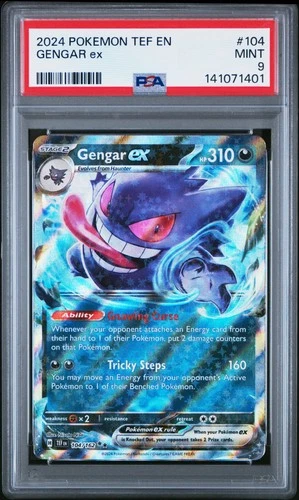 2024 POKEMON TEF EN-TEMPORAL FORCES #104 GENGAR EX PSA 9