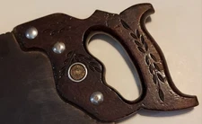 Vintage Pennsylvania Saw Corporation hand saw wheat handle 24" blade